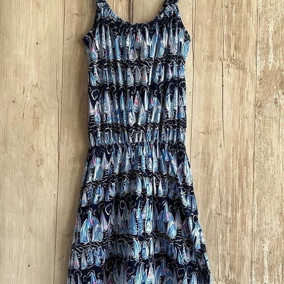 NWT Lilly Pulitzer Loro Romper Low Tide Navy Sails and Stripes size XXS - Picture 5 of 7